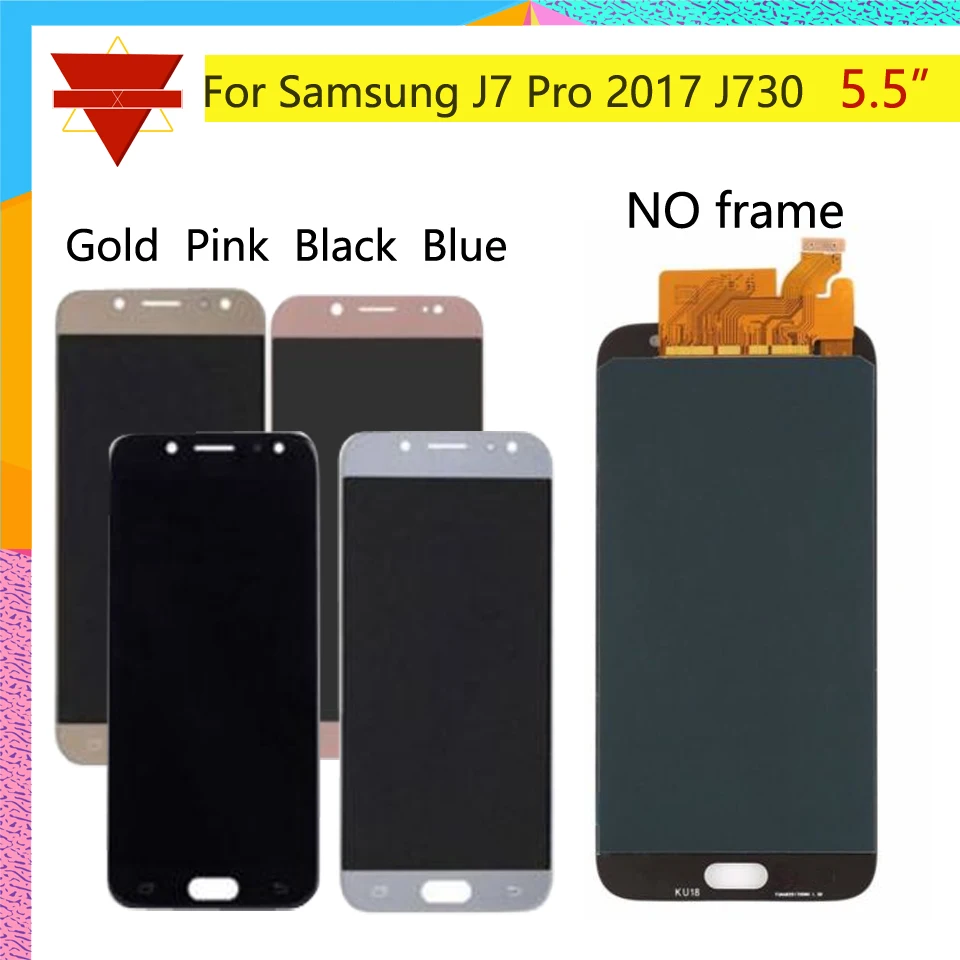 Яркость Регулируемый 5," для samsung Galaxy J7 Pro J730 J730F J730GM J730G ЖК-дисплей Дисплей Сенсорный экран Сенсор сборки