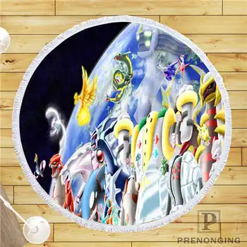 

Custom DIY Customized Microfiber Fabric pokemon_pikachu (1)@ Round Beach Blanket Towel Printed on Demand 150cm #19-01-28-4-139
