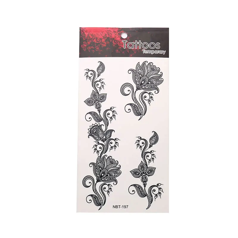 

Art Flower Waterproof Tattoo Sticker Fashion Body Art Exquisite Temporary Sticker Unisex Beautiful Plant Sticker