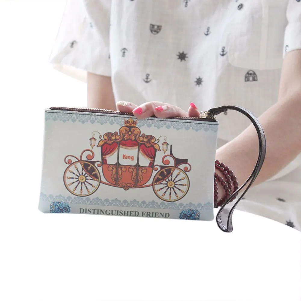 Aelicy новый портмоне изображением животного женские небольшой кошелек на молнии Кошелек для монет женские винтажные Ретро для детей carteira