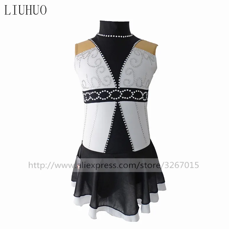 Платье для фигурного катания женское платье девочек воротник стойка без рукавов