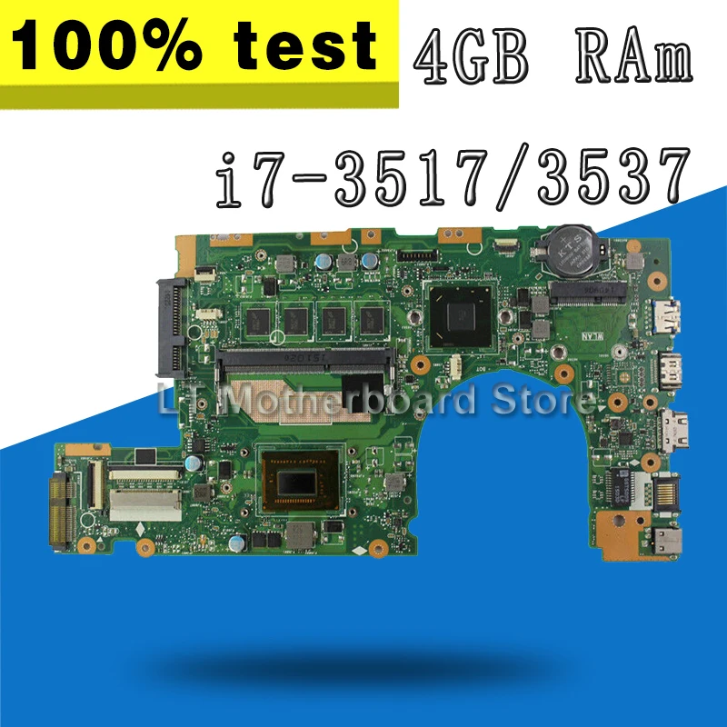 S300CA Motherboard with i7-3517/3537 4GB RAm REV2.1 For ASUS S300CA VivoBook S300CA Laptop motherboard S300CA mainboard
