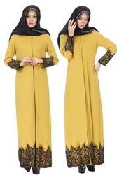 Мусульманское платье Женщины платье Дубая Исламская одежда кимоно Саудовская Аравия одежда для хиджаба