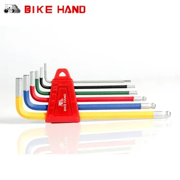 BIKE HAND Bicycle Hex Key Wrench Set Colorful 6PCS Mountain Bike Repair Tool Kit Ball-end Opening 22.53456mm