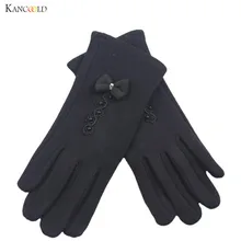 Зимние перчатки, однотонные кружевные хлопковые перчатки для женщин, длина запястья, модные варежки, перчатки для женщин, женские перчатки Guantes se293 P