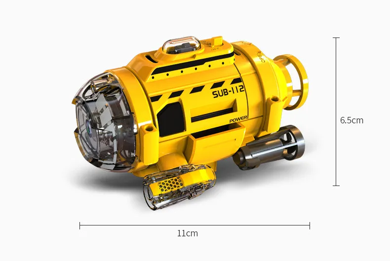 Cool mirco RC субмарина игрушки с камерой инфракрасный пульт дистанционного управления электрическая игрушка для мальчиков домашние игрушки - Цвет: Цвет: желтый