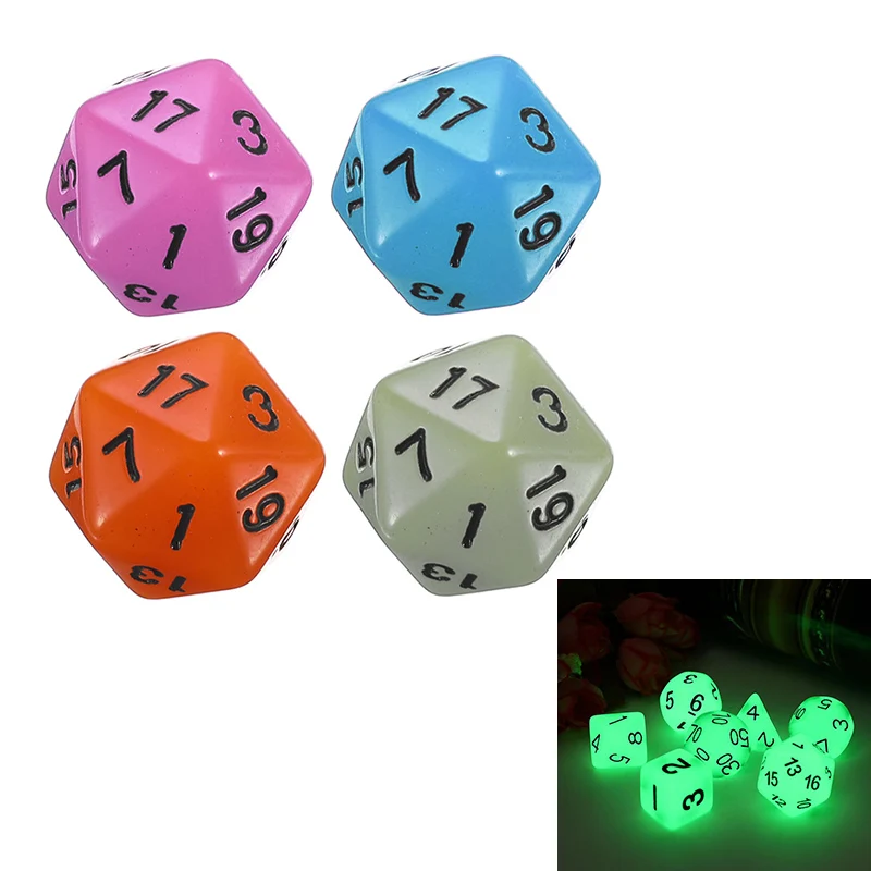 

Brand New Polyhedral Dice 7pcs Set Luminous RPG Dice Set d4 d6 d8 d10 d12 d20 Dungeons & Dragons Rpg Board GameS Dice