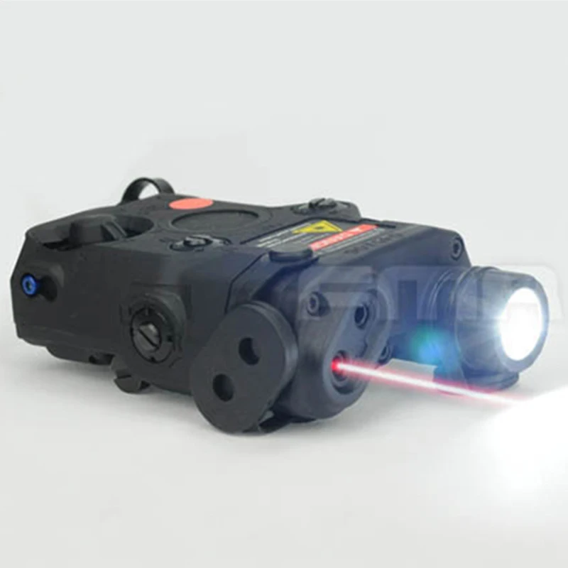 

AN-PEQ-15 Upgrade Version Tactical LED White Light + Red Laser With IR Lenses For Hunting Shooting BK TB0066