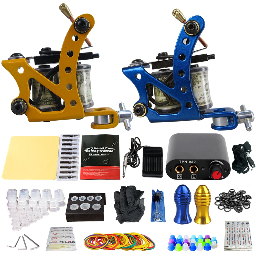 

professional tattoo kit tattoo machine set for tattoo supplies TK201-37