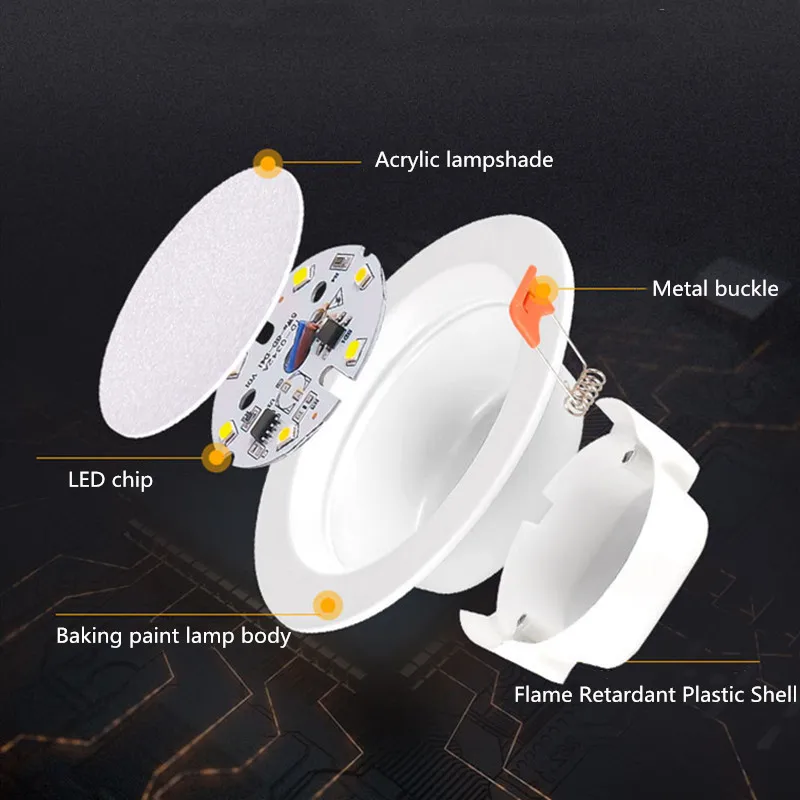 Ultra Bright Round LED Downlight 2.5 3.5 4 6 inch Aluminum AC 220V LED Down Light Ceiling Recessed Spot Light