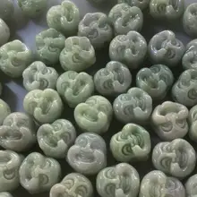 10 шт. Синьцзян Хотан нефрита старый Природный Топаз головы жадеит Джейд DIY Хотан нефритовые четки