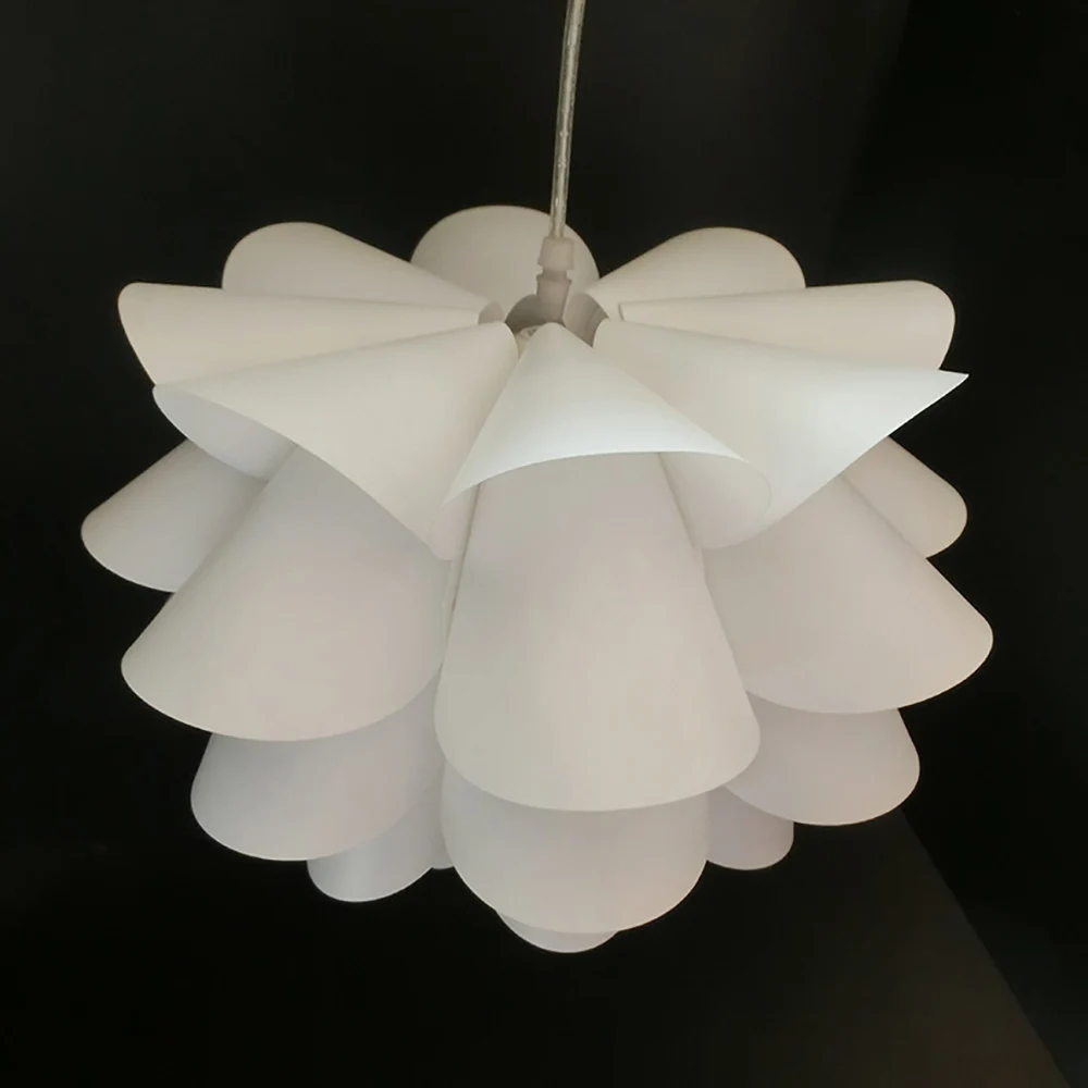 DIY Lotus Chandelier Lampshade Plastic Lamp Cover Shade For Living Room Bedroom Chandelier Ceiling Light Decoration