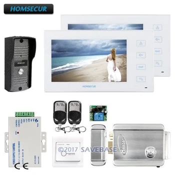 

HOMSECUR 7" Video&Audio Home Intercom+Electric Lock Compatible for Easy Unlocking