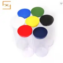 Изготовленные на заказ круглые печатные прозрачные ПЭТ/ПВХ пластиковые упаковочные цилиндрические контейнеры коробки для пробки подарка