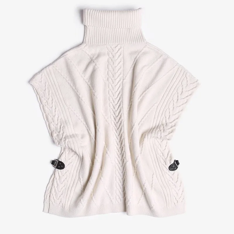 2018 Autumn new arrrrival high-end light luxurious wool blend shawl cloak loose coat woman knitting temperament sweater 187031