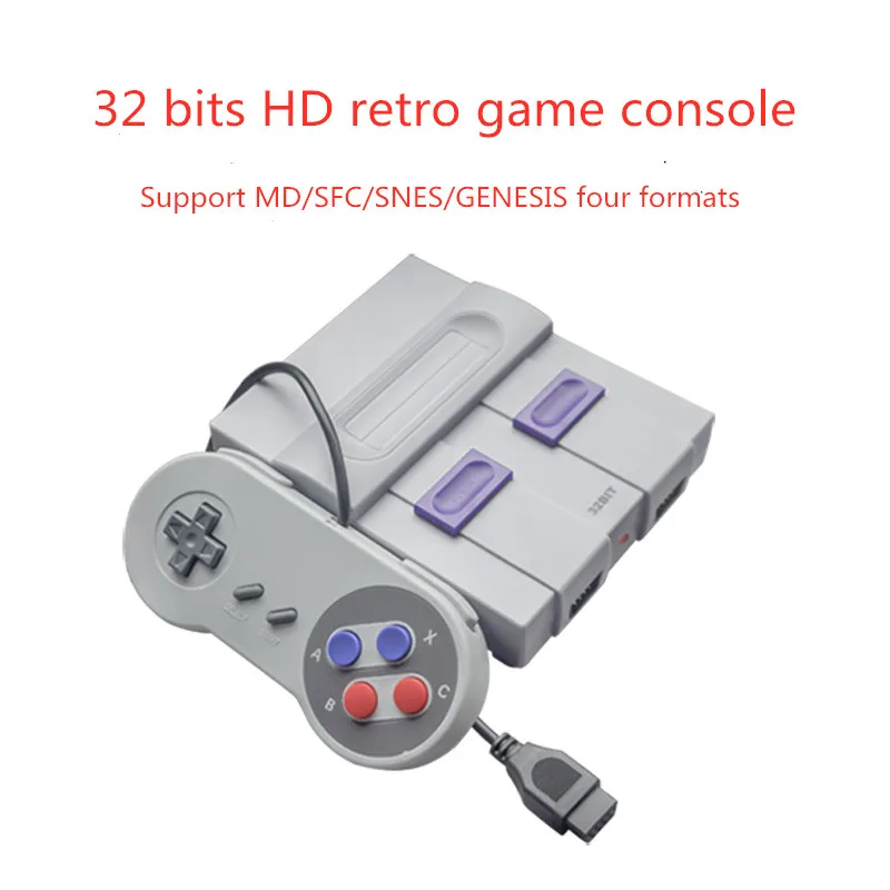 

32 bit HDMI video output D75 Retro game console supports TF card for MD/SFCS/SNES/GENESIS format for family video game consoles