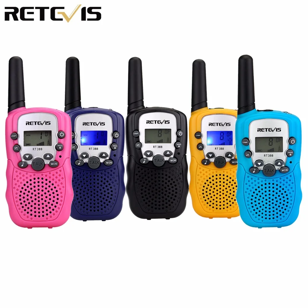 A pair Mini Walkie Talkie Kids Radio Retevis RT388 RT-388 0.5W UHF PMR Frequency Portable Two Way Radio Gift A7027B