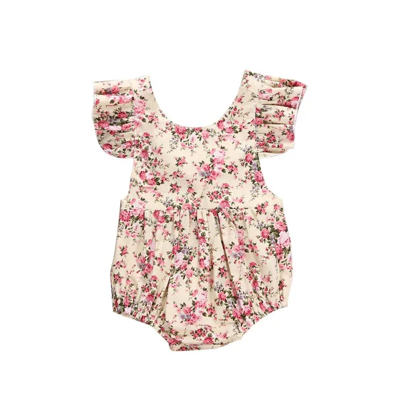 Newborn Infant Kids Baby Girl Floral Summer Romper Jumpsuit Playsuit Clothes Set