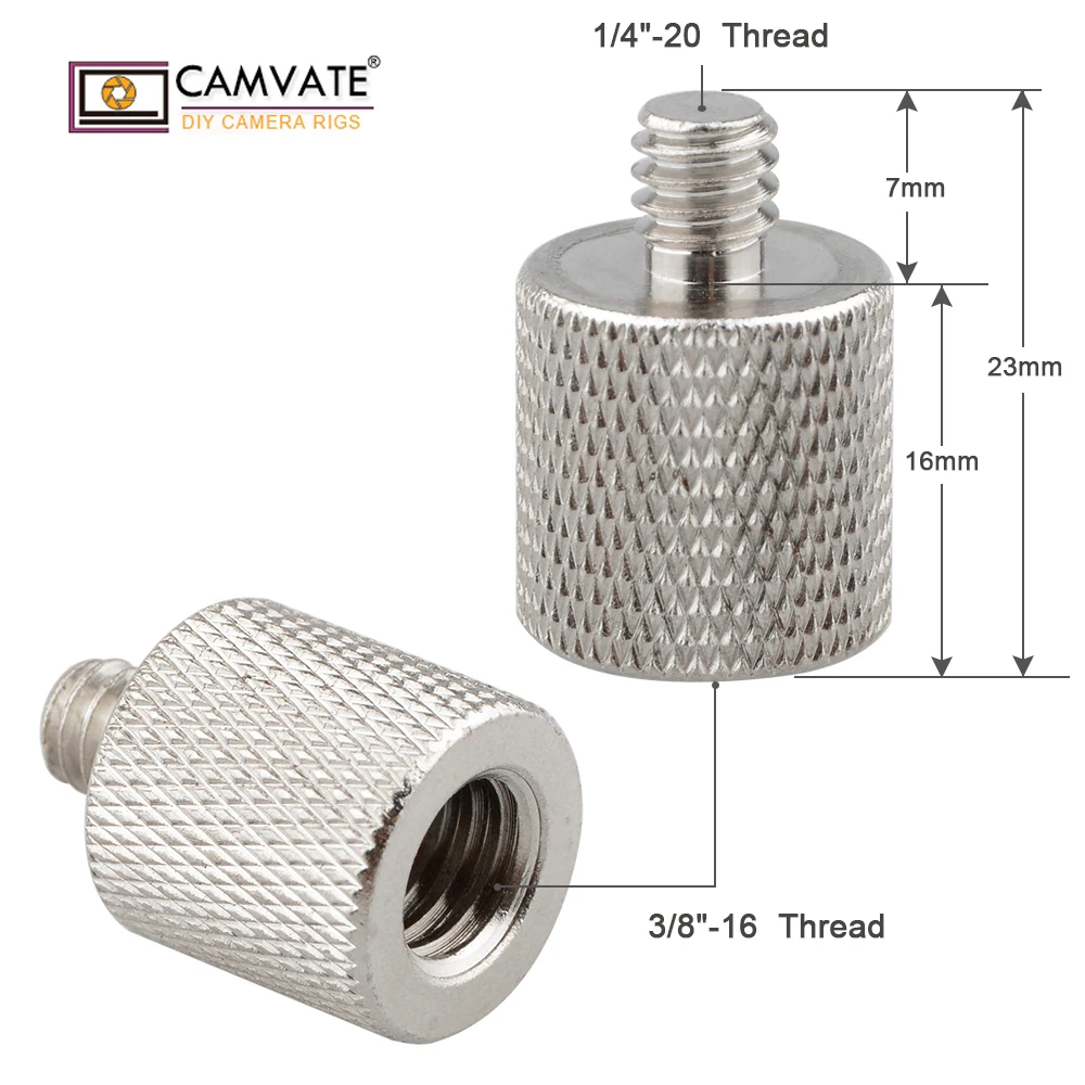 Camate 3/"-16 мама до 1/4"-20 папа штатив резьба редуктор/адаптер Латунь C0906 камера фотографии аксессуары