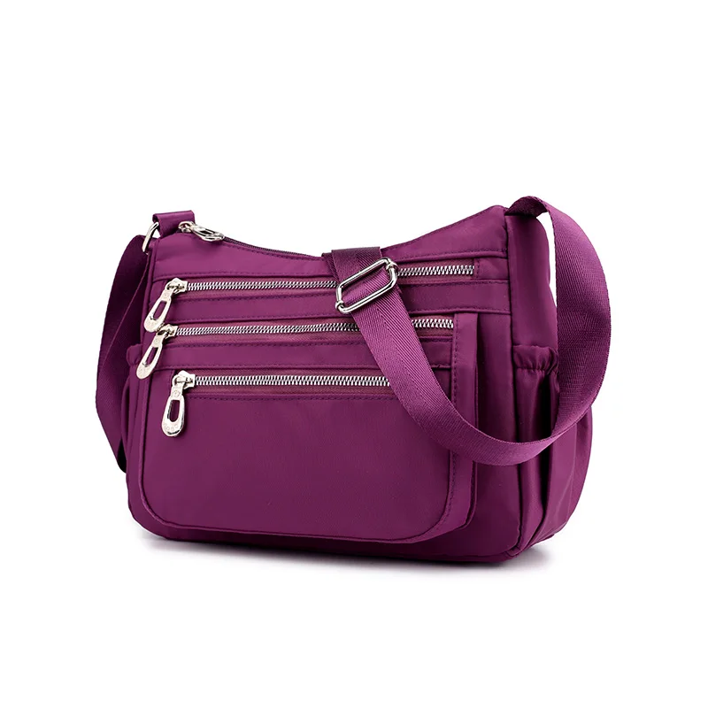 Женские сумки, Новые Летние Стильные сумки-мессенджеры, нейлоновые сумки через плечо, женские повседневные сумки для путешествий, женские сумки с верхней ручкой - Цвет: Purple