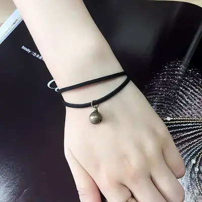 L166 pulseras панк готический новый мужской Bijoux Love винтажный колокольчик черный