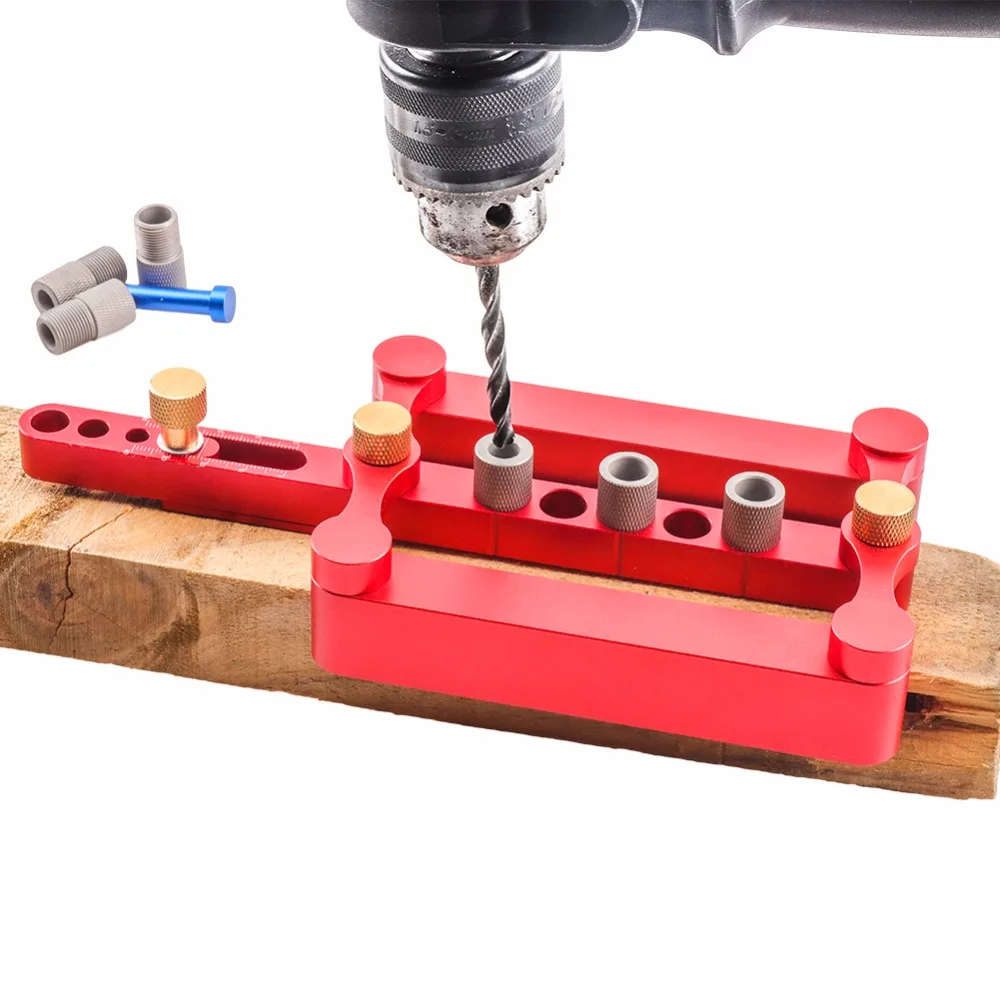 

Woodworking Punching Locator Precise Self Centering Drill Dowel Jig Carpenter Drilling Set Tenon Hand Tools Hole Puncher Set