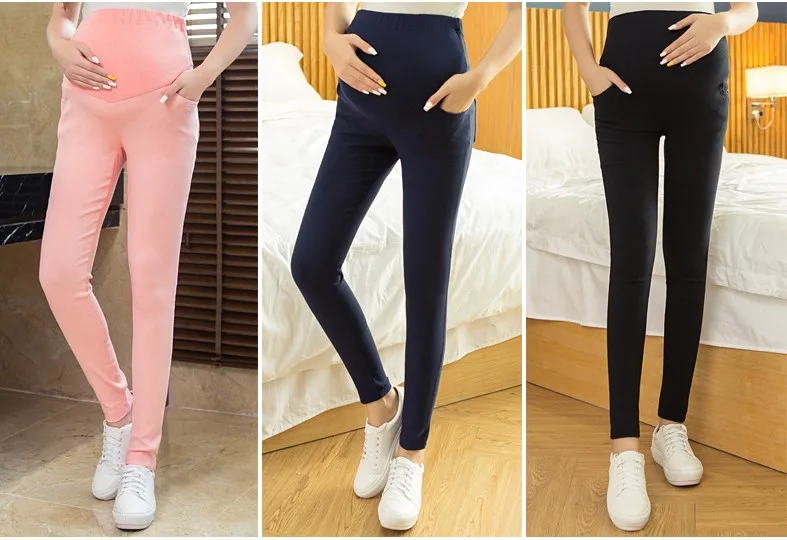 Calças de Maternidade Roupas de Maternidade Calças de Gravidez para Grávidas Capris Comprimento Total Alta Frete Grátis 3 Cheap Calças e capris