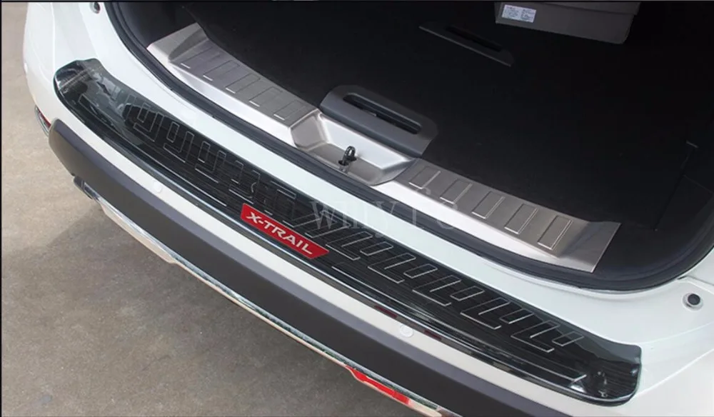 

Accessories Fit For X-TRAIL X trail T32 2017 Stainless Steel Rear Bumper Trunk Threshold Door Sill Protector Cover