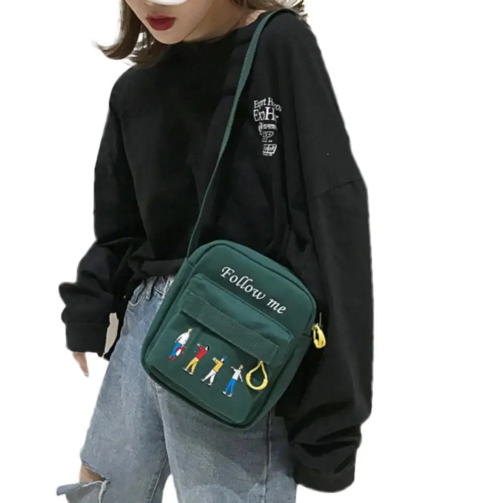 

Women Handbags Personality Cool Cartoon Pattern Shoulder Bag Concise Durable Canvas Crossbody Outdoor Hiking Bags