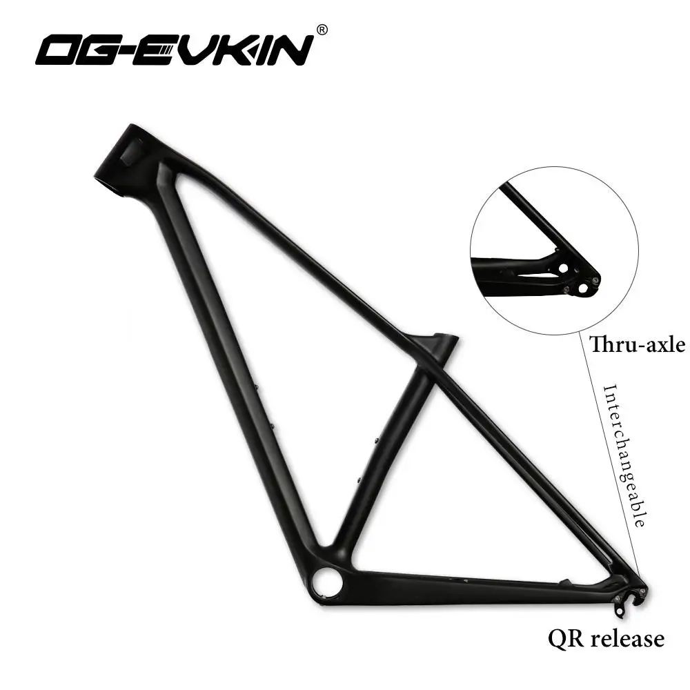 

OG-EVKIN CF-051 MTB Carbon Bike Frame 135x9mm QR or 142x12mm Thru Axle 29er Disc Carbon Mountain Bike Frame PF30Bicycle Frameset