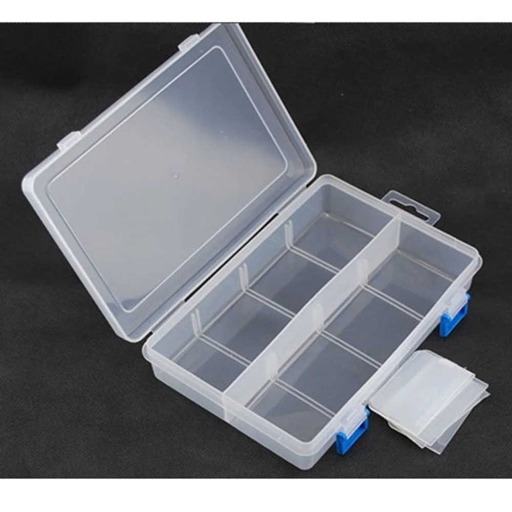 Container big 8 grid Plastic Box Practical Adjustable Compartment Jewelry Bead storage case Screw Holder Case Display Organizer