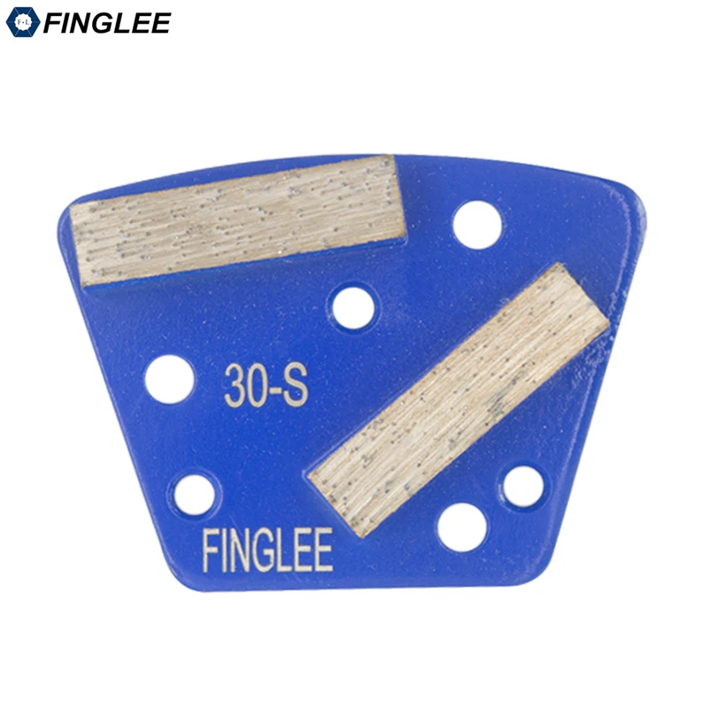 FINGLEE Trapezoid Diamond Grinding Shoes #30 Concrete Paint Floor Aggreesive Cutting Medium Extra Soft Hard Bond Hard Bond