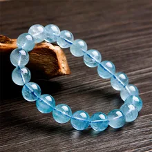 11 мм натуральный Натуральный топаз бусины браслет леди стрейч Круглый драгоценный камень браслет Мода AAAAAA Целебный Камень