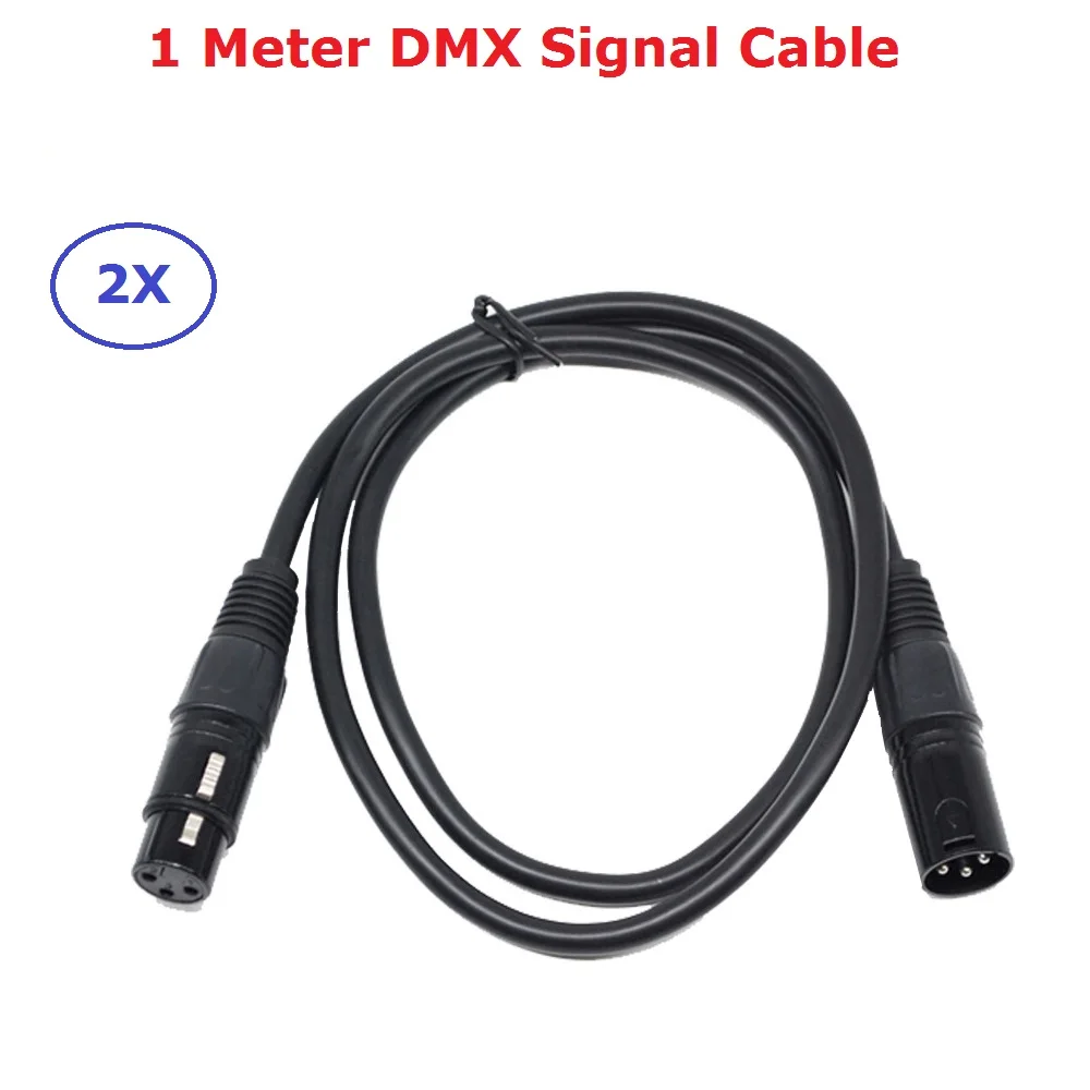 2Pcs/Lot 1 Meter Length 3-Pin Signal Connection DMX Cable For Stage Light Lighting Accessories 3.5ft DMX512 Male Female Line