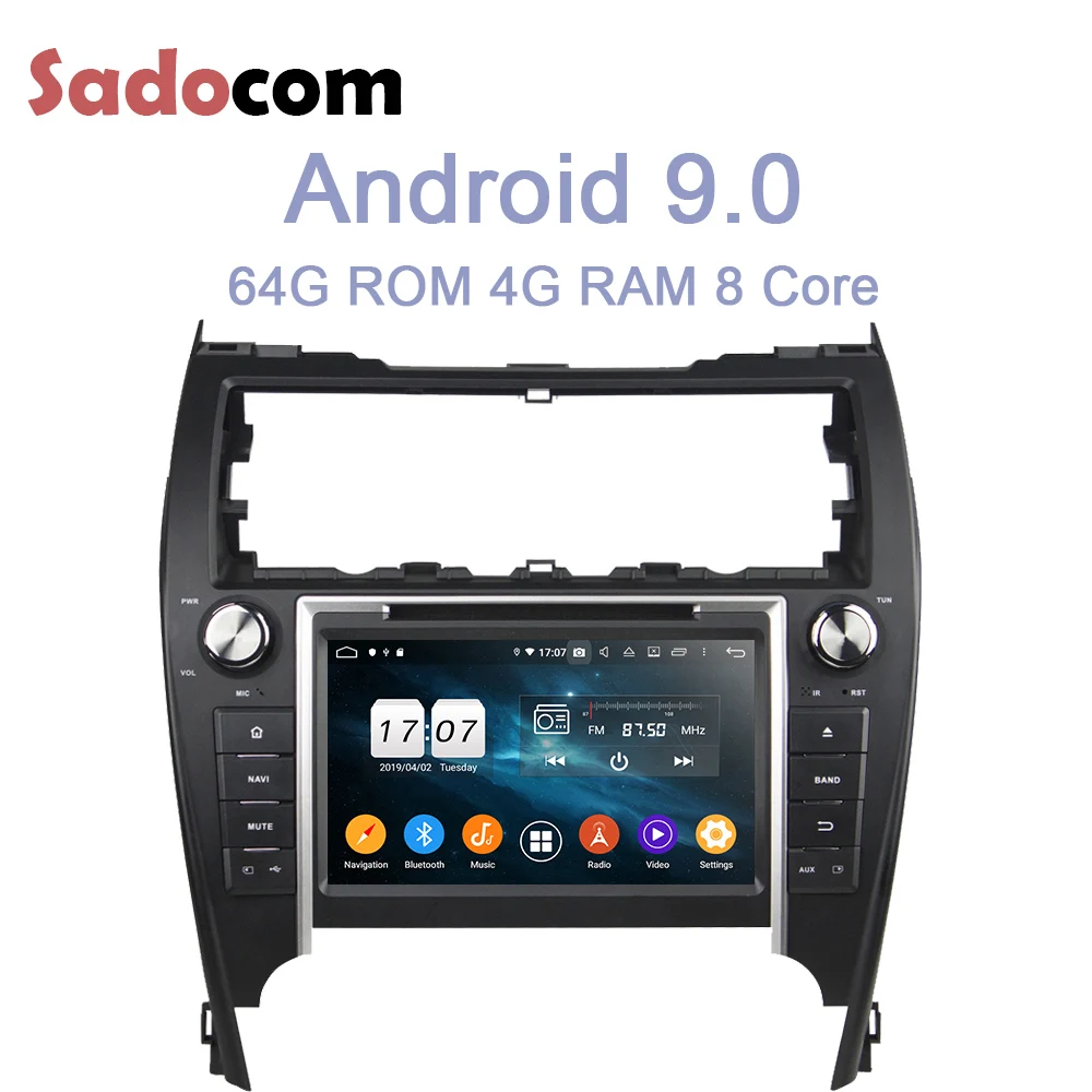 Ips 8 &quot2 din Android 9 0 4 Гб ram 64G rom автомобильный dvd-плеер Bluetooth 2 для Toyota CAMRY 2012-2017 США