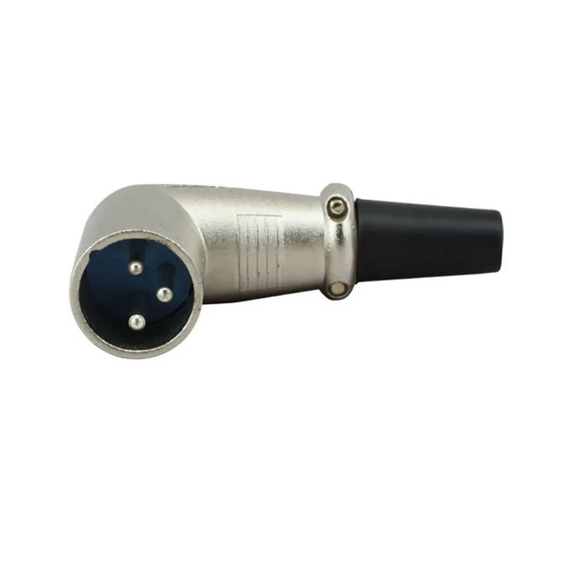 1PC Cannon male Cannon male plug 90 degree welding mixer power amplifier microphone line elbow