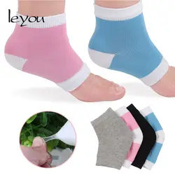 Leyou увлажняющий Гелеобразные напяточники носки Стельки силиконовые носки с гелевой подошвой защита пятки боль в пятке носки теплые