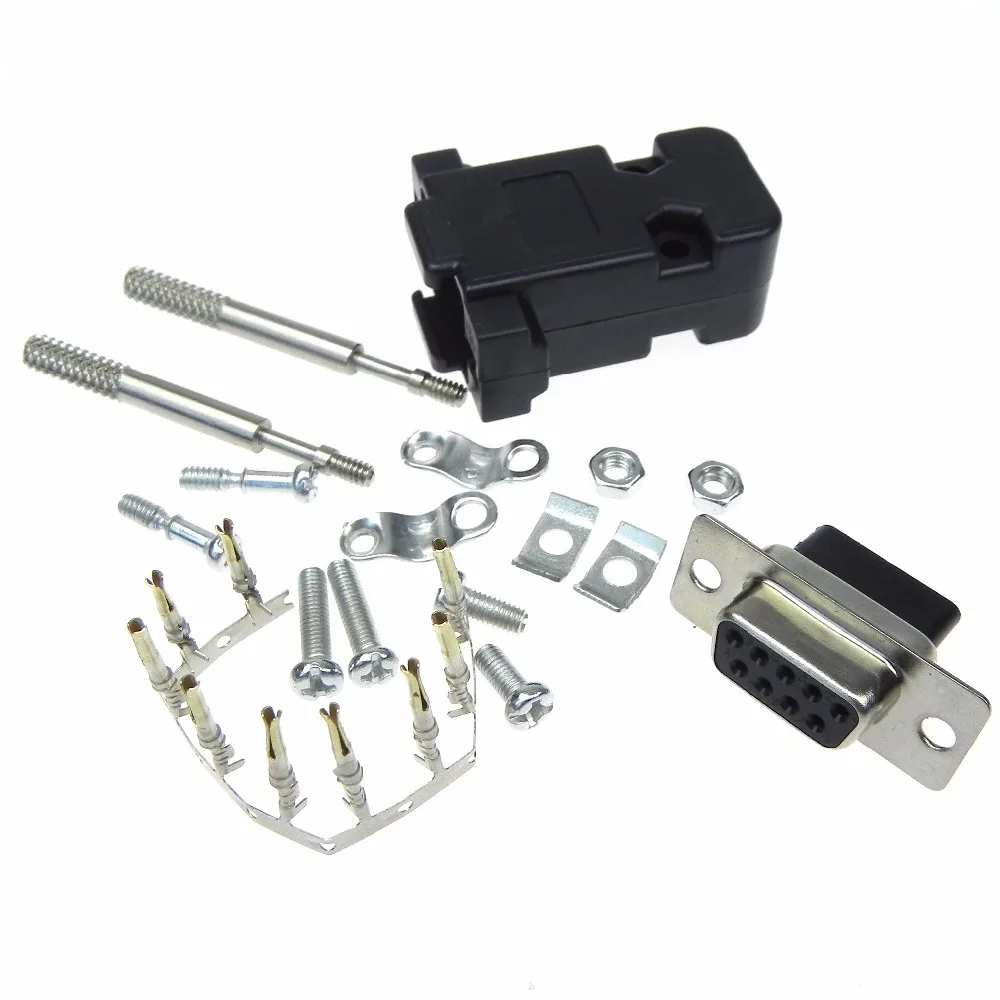 DB9-9pin female crimp type socket with the screws DB9 connector socket set 5