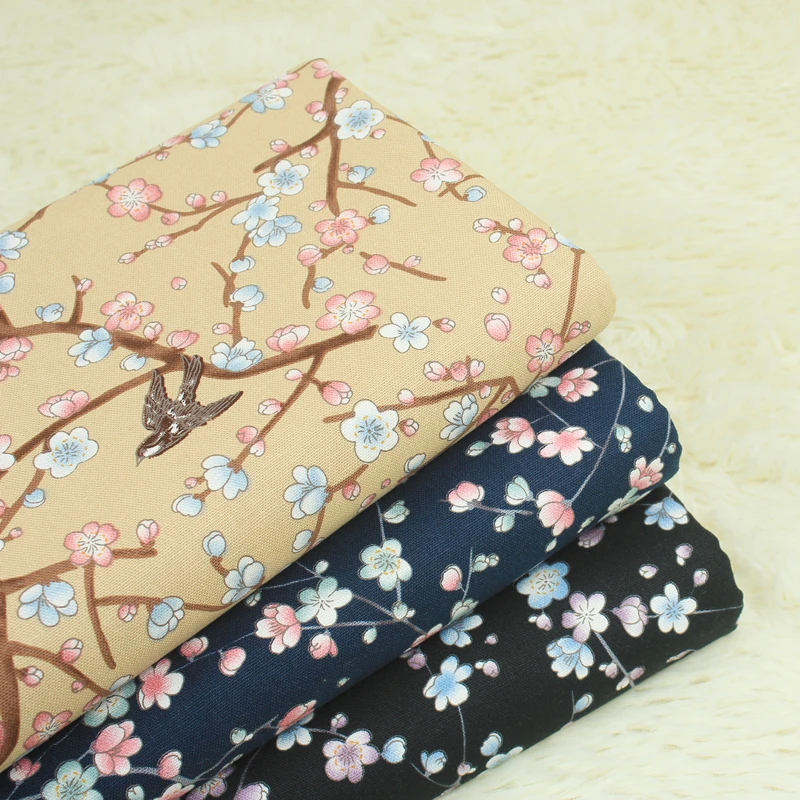 

1pc 45x110cm Taiwan Japanese soft breeze fabric imitation cotton linen DIY quit dress doll cloth bag Hanfu tissue CR-950