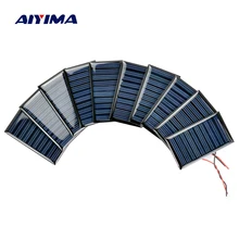 AIYIMA 10Pcs Solar Panels Solar Battery Power Charging Solars DIY Electric Toy Materials Photovolta Charger 5V30mA 53x30MM