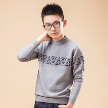 Свитер с круглым вырезом и волнистыми волнами для больших мальчиков г., весенне-осенний детский трикотажный кашемировый свитер для мальчиков модная верхняя одежда для детей От 3 до 16 лет T