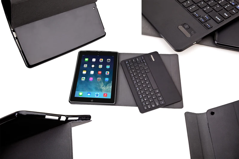

Ultra Slim Custer Russian Detachable Wireless Bluetooth Keyboard & Leather Cover Case For Apple ipad air & ipad 5 9.7inch Tablet