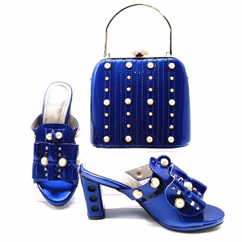 vin Les Pour Assortis De blanc Bleu Le Avec Chaussures Femmes fuchsia Italie Sacs Mariage Nigérian Qualité Haute Rouge or Italiennes URqgPEw