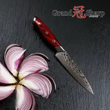 GRANDSHARP 5 Inch Utility Knife 67 Layers Japanese Damascus Stainless Steel VG-10 Core Christmas Gift Cooking Tools NEW