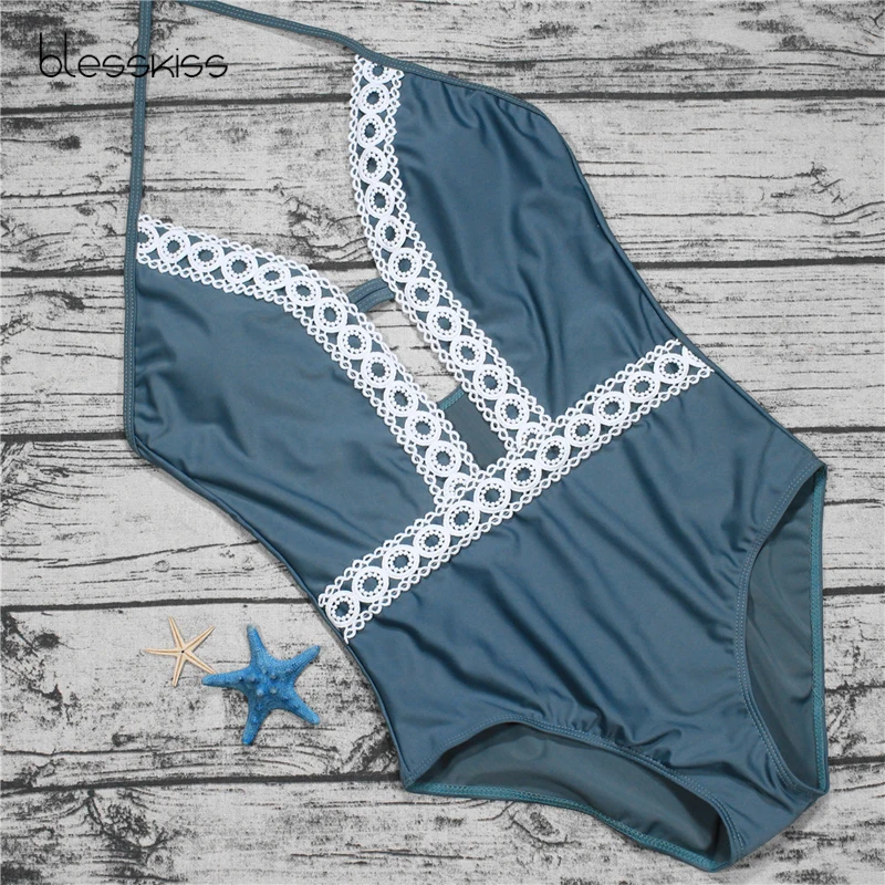 1 шт. женский слитный купальник с вязаным крючком и шнуровкой|bodysuit swim|swimwear
