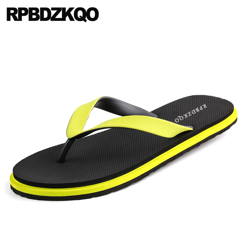 

Water Soft Men Slippers Mens Sandals 2018 Summer Outdoor Flip Flop Waterproof Slides Slip On Beach Yellow Flat Fashion Shoes