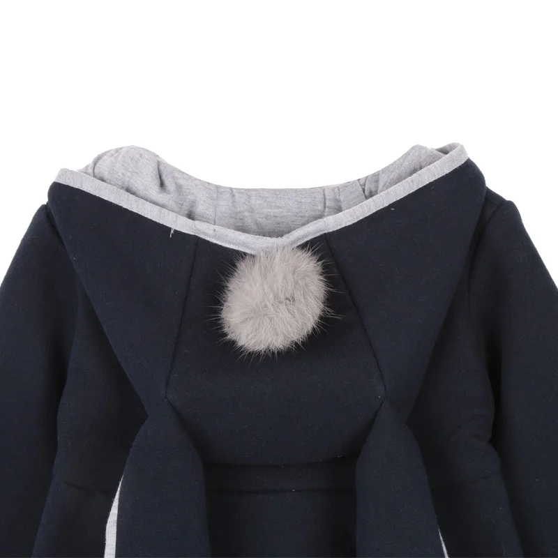 Новинка 2019 года; милые пальто с рисунком кролика уха с капюшоном осень-зима верхняя одежда с длинными рукавами для детей Детская куртка и