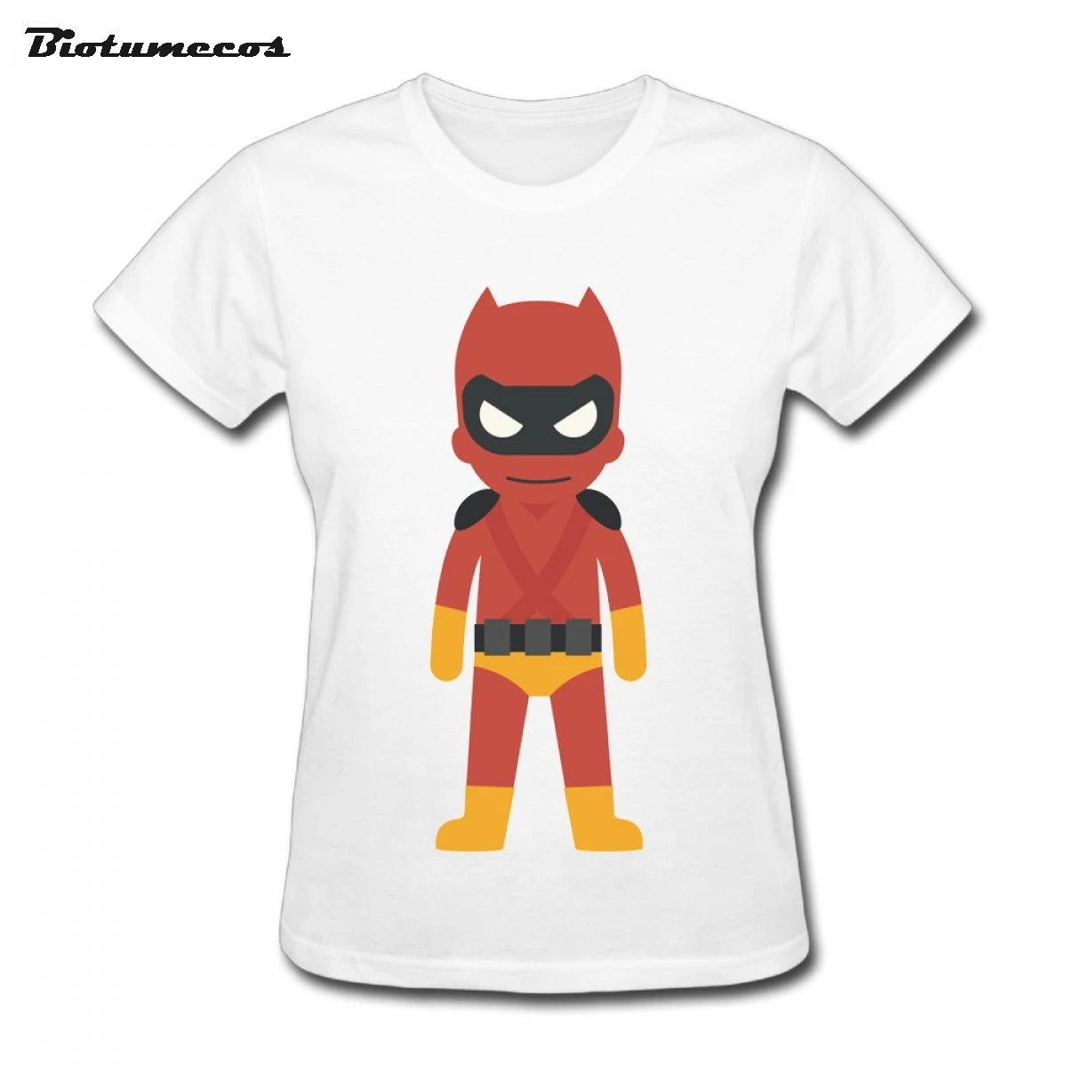 2017 Для женщин Футболки для Бэтмен одежда красная и черная маска с принтом 100%