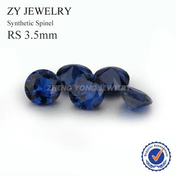 

Wholesale 3.5mm Round Shape Machine Cut 114# Blue Synthetic Stone 500pcs in a Lot