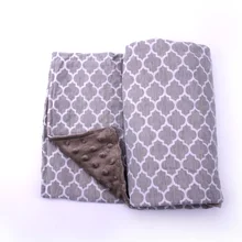 

Retail 1 pcs Quatrefoil Minky Blankets DOM113223 Quatrefoil Baby 100%Cotton Quilt Monogram Baby Minky Blanket